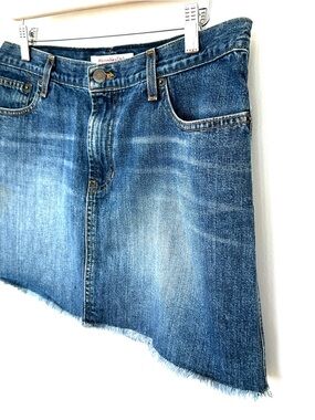 Abercrombie & Fitch Distressed Blue Denim Mini Skirt, 💯 cotton